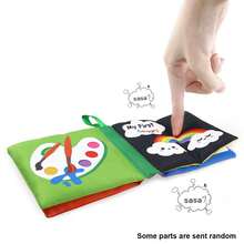 1 Stück Baby Spielzeug, Schwarz-Weiß Kontrast Stoffbuch, visuelle sensorische Anregung, Frühförderung Spielzeug für Babys