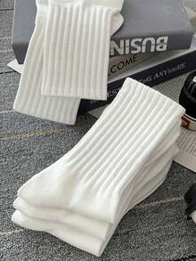 10双/5双/2双装男女通用舒适运动袜，适合运动、女士中筒袜、休闲及商务穿着，抗菌、柔软、黑白配色、防臭、吸湿排汗、轻便舒适，适合秋冬季节穿着。 - 彩色 - 查看 4