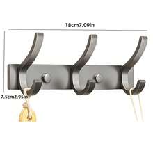 门上挂钩，无需钻孔壁挂式衣帽架，衣帽架，玄关衣橱挂钩，多功能家用衣架 - 彩色 - 查看 12