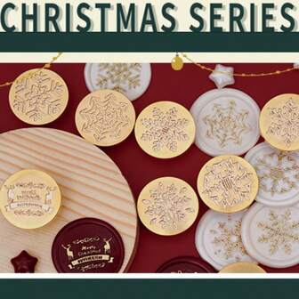 1 Pc Halloween And Christmas New Year Series Hand Account Letter Sealing Invitation Card Gift Sealing Fire Wax Seal.