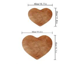 1pc Heart-Shaped Soft Plush Area Rug, Suitable For Girls Bedroom, Vanity Chair, Home Decor