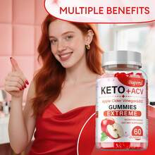 BUPORAI Keto + Apple Cider Vinegar Gummies - Promote Metabolism, Maintain Normal Appetite And Digestive Function, And Lose Weight - 60pcs - 60 viên kẹo dẻo - Xem 8