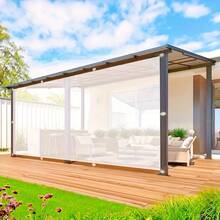 Heavy Duty Transparent Waterproof Canvas - PE Outdoor Covering With Eyelets, Ropes And Straps, Resistant To UV, Wind, Rain And Snow - Suitable For Patios, Pool Fences, Greenhouses, Camping, Construction - High Definition Visibility And Quick Dry Design, Reinforced Edges, Tear-Resistant Fabric, Home Renovation - 中小 78.74*118.11 inch - 查看 9