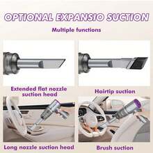 Easypie Selection 1个可充电无线车载吸尘器，双重过滤，吸力强劲，便携式手持迷你除尘器，适用于家庭和汽车清洁，可清除地板、地毯、家具表面的灰尘、污垢和宠物毛发。