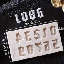 1pc Gothic Chocolate Mold - Skull Shape Number Letter Silicone Mold/Horror Ghost Candy Mold/Cookie Cutter, Halloween Themed Baking Tool, Essential For DIY Cake Decoration