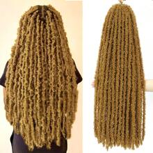 1-6 Packungen Gehäkelte Schmetterling Zöpfe, 12", 14", 18", 22", 24", 30", 36" vorgeschlungene Schmetterling Zöpfe, weich & flauschig, vintage Schmetterling Zöpfe, synthetische Göttin Zöpfe, lockige Zöpfe, gehäkelte synthetische Perücken, geeignet für Frauen & Mädchen, toll für Freitag, Weihnachtsgeschenke, Alltag, Feiertage, Schwimmen, Partys, Aufführungen, Geschenke, Hochzeiten und mehr - Verschiedenfarbig - Übersicht 23