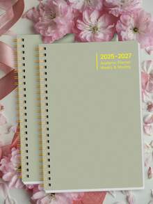 BUBU 1 件全新计划笔记本，带重要索引的简易日记本，螺旋装订笔记本，开学用品 - 綠色 - 查看 9