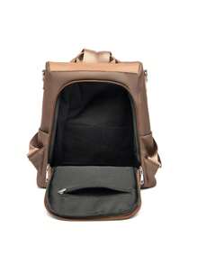 优雅防盗背包，适合女士购物和外出，大容量单肩包，女士多功能尼龙背包，学校用品，学校背包，书包，学校背包，返校，轻便，经典休闲，便携，适合少女、女大学生、新人和白领人士，非常适合返校 - 咖啡棕 - 查看 5