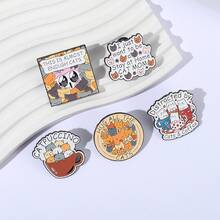 Pet Kitten Series Fun English Alphabet Cartoon Brooch Many Cat Patterns Accessories Badge - QHXZ3441 - View 3