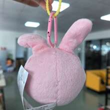 THE POWERPUFF GIRLS 8cm Powerpuff Girls Plush Hanging Ornament, Cute Round Rabbit, Dog, Bear Stuffed Animal Keychains, Birthday Gift