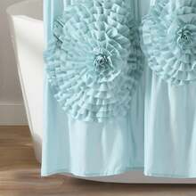 LUSH DECOR Serena Shower Curtain Blush 72X72 Halloween-Fall Decor-Room Decor - Spa Blue - View 6
