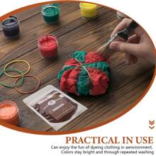 10g Polvo de teñido anudado vívido - 34 colores, apto para teñir ropa y textiles DIY, tinte de tela fácil de usar
