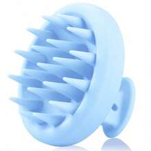 A Silicone Scalp Massager And Shampoo Brush - Mildew-Free, Manual Scalp Scrub For Anti-Dandruff Exfoliation, Hair Care - Fragrance-Free, Battery-Free, Easy-To-Use Scalp Brush For All Hair Types - 藍色 - 查看 2