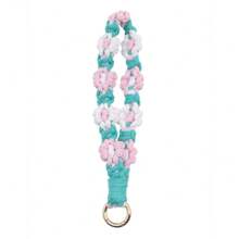 1pc Daisy Flower Cute Polyester Fiber DIY Handmade Wrist Keychain Keyring Phone Lanyard Bag Charm Backpack For School Letter