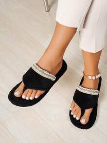 Ladies Indoor Bedroom Slippers With Non-Slip Soles, Open-Toed Sandals In Summer, Memory Foam Slippers.