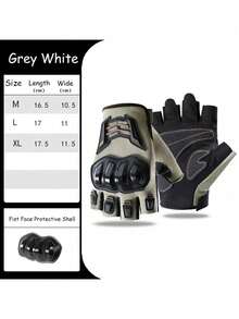 1 双透气手套可调节透气半指手套 | 男女款摩托车手套 - 人体工学设计，带通风孔，黑色/橙色装饰 - 户外骑行、自行车、电动滑板车骑行装备、骑行配件、安全贴合手套 - 彩色 - 查看 13