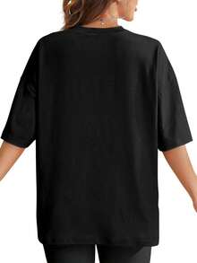 Women's 100% Cotton BUONGIORNO Italian Coffee Pattern T-Shirt - Beige Breakfast Casual Top, Soft And Comfortable For Daily Wear, Machine Washable Spring Fashion Top