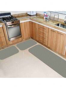 Conjunto 3 Tapetes Cozinha Moderno – Passadeira + Tapetes Decorativos - TPCOZ1129 - Visão 2