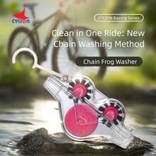 1 Stück neuer rosa Frosch-förmiger Fahrradketten-Reiniger - Wartungswerkzeug für Mountainbikes ohne Handhabung, beständiges ABS-Material, rosa geeignet für alle Fahrer, Fahrrad-Reinigungswerkzeug