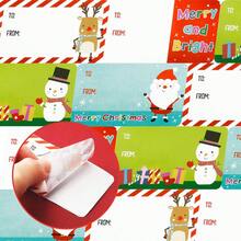 500 Pcs/ Roll Christmas Gift Tags Sticker Name Tags For Christmas Presents Gift Labels,Santa Claus Self-Adhesive Stickers For Christmas Gifts Decoration, Suitable For New Year, Easter, Valentine's Day, Birthday Gifts Home Decor Christmas Decorations Room Decor