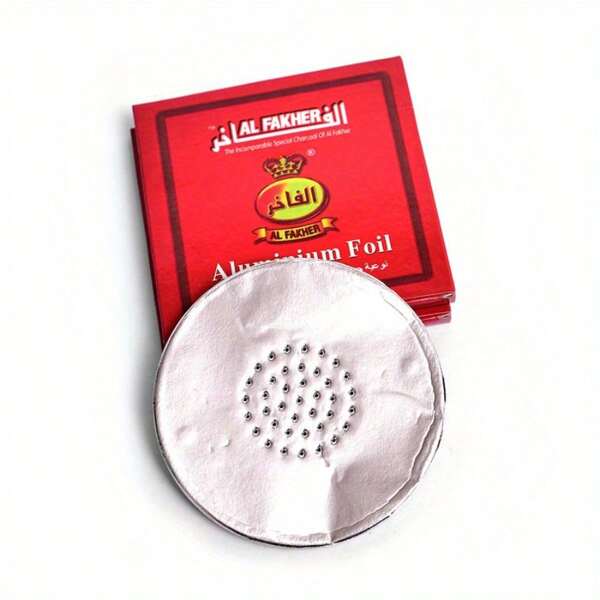 50 pièces/100/200 pièces Feuille d'aluminium à trous pour chicha - Feuille de chicha pré-perforée | Feuille de chicha/shisha avec trous pour tête de chicha et bol de chicha | Accessoires pour embouts de chicha, arômes, tabac feuille 4,7 pouces 0,02 mm