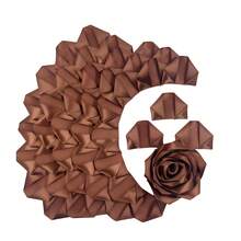 100 Piezas de Pétalos de Rosa de Cinta de Seda Hechos a Mano - Piezas Semiterminadas Perfectas para Rosas Eternas DIY, Ramos de Flores Eternas, Bouquets, 100 Piezas de Pétalos de Rosa de Cinta de Satén Premoldeados para el Día de San Valentín, Día de la Madre, Día del Padre, Aniversario, Boda, Cumpleaños, Fiesta, Compromiso, Graduaciones - Multicolor - Ver 25