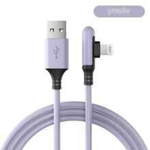 Durcord 1.8 米/5.9 英尺/70.8 英寸 [MFi 认证] 超长充电器线多色 USB 快速充电线液体软胶数据兼容 13/12/11 Pro Max/XS MAX/XR/XS/X/8/7 Plus - 马卡龙色兼容 14 Pro Max、14 Pro、14 Plus、13 Pro Max、13 Pro、13、12 Pro、12、11、XS、XR、8 Plus、8、7、6、5、SE，兼容 iPad Lightning，90 度直角 - 彩色 - 查看 10