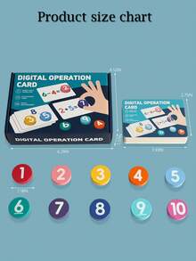 儿童木制数字板。数学加减法教具。认知配对学习启蒙及幼儿思维益智玩具。数字计算玩具 - 彩色 - 查看 11