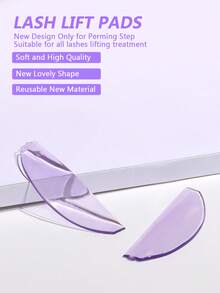 1 Pair Reusable Lash Lift Softening Pads, Ultra Thin Soft Lash Lift Shield For Eyelash Perming Or Eyelashes Dyeing,Can Be Used Brow Tint And Lift, Suitable For Salons And DIY - Multicolor - View 1