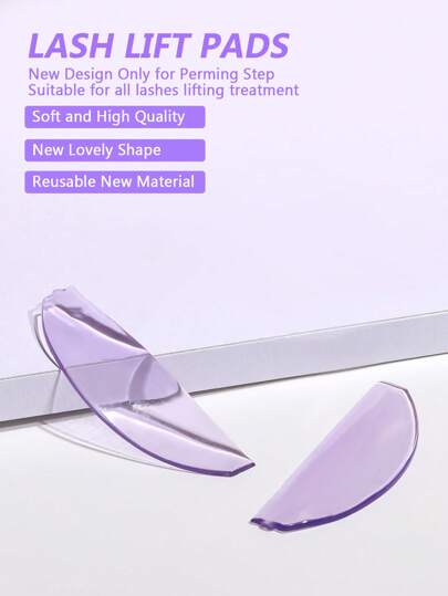 1 Par de Almohadillas Reutilizables para Suavizar Pestañas Levantadas, Escudo para Levantamiento de Pestañas Ultra Delgado y Suave para Permanente de Pestañas o Tinte de Pestañas, Se Puede Usar para Tinte y Levantamiento de Cejas, Adecuado para Salones y DIY