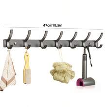 门上挂钩，无需钻孔壁挂式衣帽架，衣帽架，玄关衣橱挂钩，多功能家用衣架 - 彩色 - 查看 10