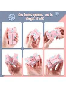 1pc Infinity Cube Fidget Toy, Creative Reversible Stress Relief Puzzle Toy For Kids, Portable Pocket Cube, Birthday/Easter/Christmas Gift, Holiday Toy