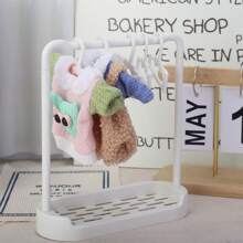 17 厘米拉绳毛绒娃娃收纳衣架，娃娃衣服晾衣架，毛绒娃娃衣架 15/20 厘米娃娃衣服展示架（包括 5 个衣架 + 1 个大架子） - 彩色 - 查看 7