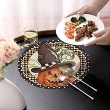 2pcs/4pcs/6pcs Pumpkin Face Pattern Silicone Coasters, Home Decor, Suitable For Halloween, Can Be Used As Halloween Gift, Halloween Decoration, Applicable To Dining Table, Coffee Bar, All Season Decoration, Washable Placemats, Room Decor, Coasters, Drink Mats, Drain Mats, Kitchen Dining Table Mats, Indoor/Outdoor Party Decoration, Home Decor, Ideal Gift