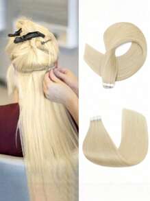 20pcs Straight 613 Human Hair Tape In Hair Extension Human Tape Ins 50G Blonde Color Hair Extensions For Halloween Costumes