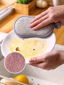 Esponja de cocina de alta densidad para limpiar platos y la cocina, borrador de esponja de poliuretano multifuncional, cepillo de cocina reutilizable y lavable para limpiar ollas y platos sin desprendimiento, paños de limpieza de cocina de varios colores para platos, ollas, sartenes - Frotado suave, para superficies delicadas, cepillo para lavar platos