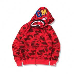 Hot  Shark Clothing, Shark Head Ape Human Head Sweater Men's 3D Sweater Zipper Hoodie Jacket