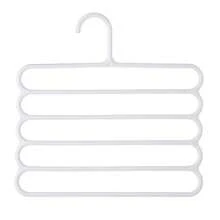 5/3/1 pezzo Portapantaloni a 5 ripiani salvaspazio, organizer multifunzionale per armadio, appendiabiti in plastica per pantaloni, organizer per armadio per pantaloni, jeans, gonne, sciarpe, camera da letto e asciugatura sul balcone, accessorio per la decorazione della casa, adatto per pantaloni, gonne, sciarpe, conservazione domestica, decorazione della casa, regalo per la Festa del Papà