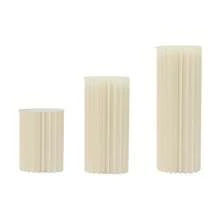 Set Of 3 White Flower Stands, Cardboard Construction With PVC Panels, Multi-Tiered Honeycomb Cylinder Decoration For Weddings, Event Background Indoor & Outdoor, Stable Table Centerpiece For Events - trắng - Xem 9