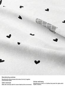 1个轻盈透气枕套，黑白卡通爱心图案，柔软舒适，信封式开口，抗皱，呵护秀发和肌肤，改善睡眠，不含枕芯，适用于卧室、床上用品，超柔软透气，无填充物，可机洗，适用于客厅、家居、卧室装饰、房间装饰，通过OEKO-TEX认证 - 彩色 - 查看 7