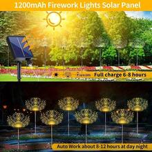 2pcs 320LED 240LED 8 Modes Solar Powered Fireworks Lights Suitable For Garden Patio Sidewalk Party Wedding Outdoor Lawn Lights - màu ấm áp - Xem 9