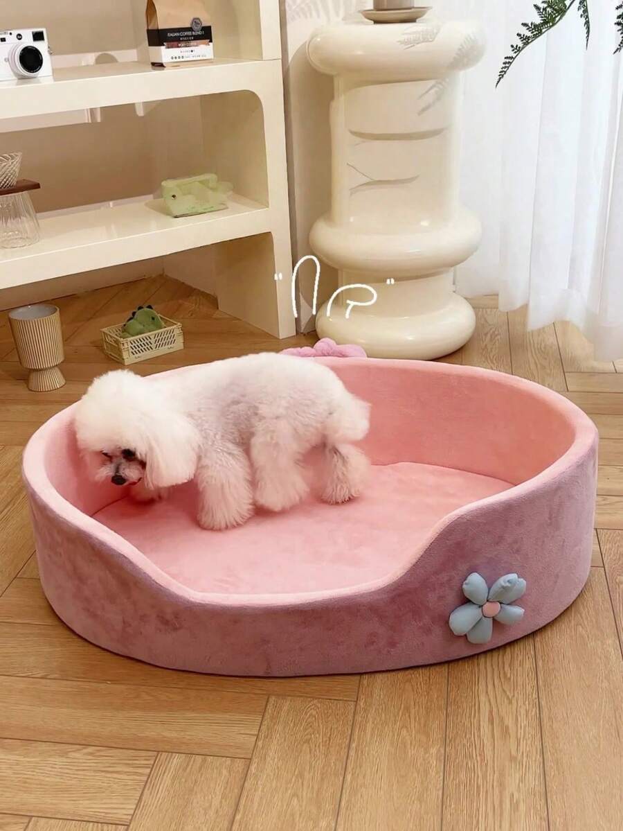 Bunny Bed, Rabbit Beds, Comfortable Guinea Pig Bed With Removable Mat, Washable Rabbit Couch, Suitable For Chinchilla, Hedgehog, Ferret (Pink)