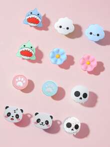 2 Pcs Thumb Grip Caps Compatible With Nintendo New Switch2(2025), Controller Silicone Joystick Caps Cover For Switch Controller, Game Controller Accessories - Multicolor - View 3