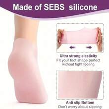 1 Pair Of Silicone Moisturizing Socks Moisturizing Silicone Socks For Dry, Cracked Heels And Rough Skin, Pedicure Socks For Women And Men, Foot Care Tools To Soften Feet, Foot Care Socks, Mother's Day Gift, Christmas Moisturizing Socks