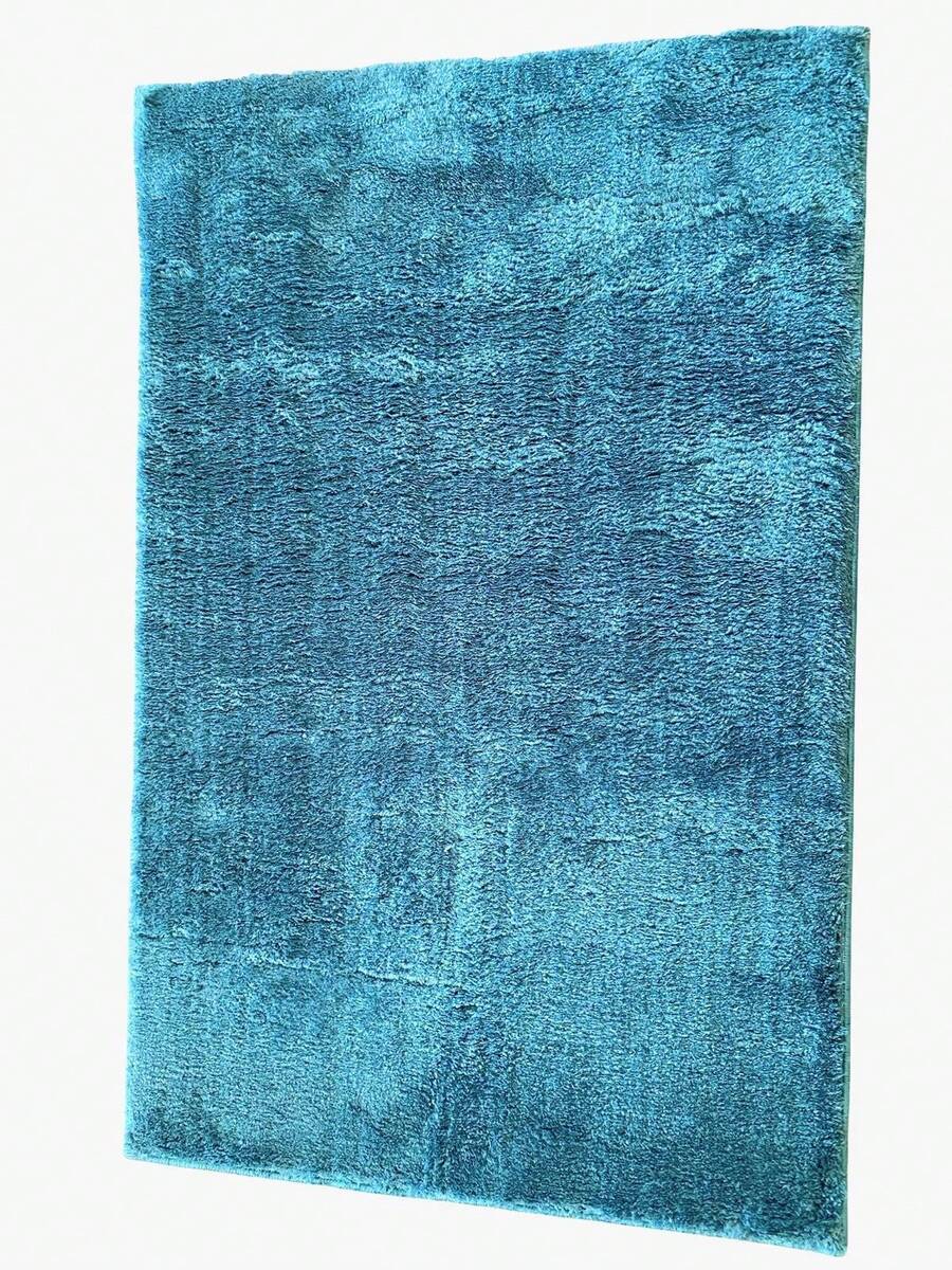 Made In Turkey Jassrug Royal Non-Slip Base Bathroom Carpet 50x80 Cm – Soft & Durable - Cadet Blue - View 1
