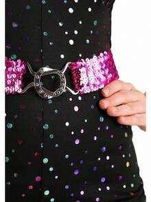Dreamgirl Adult 70s Disco Costume Women, Disco Jumpsuit, Disco Halloween Costume - màu đen - Xem 2
