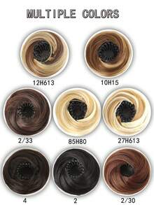 Brownish Black Fake Hair Buns Extensions Bird Nest Hair Clips Hair Accessories Ballet Bun Synthetic Donut Chignon Updo Hairpieces Expandable Bun Fixed Hair Claw Vintage Retractable Ponytail Holder Hairpin Buckles For Women Girls(3Inch)