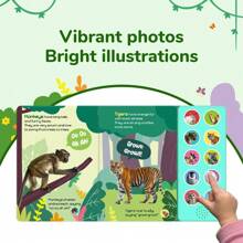 beartale 10-Button Sensory Toys,Kid's Sound Book,Baby Needs Early Learning Educational Toys,10 Vivid Animal Sounds With Durable Material Battery-Replaceable,Enhance Kid's Interactive Learning,Memory Retention And Sensory Development,Baby Toys,Toys For Boys,Party Favors For Kids,Toys For Girls,Montessori Toys,Teaching Aids,Learning Materials,Classroom Toys,Games For Kids,Student,Stationery,School Supplies,For Baby Shower,Kids Birthday Gift