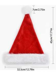 1 Stück Weihnachtsmann Plüschmütze, Weihnachtsparty Kostümmütze, Weihnachtsdekoration Heimdekoration Weihnachtsdekorationen Raumdekoration Winter - Verschiedenfarbig - Übersicht 11