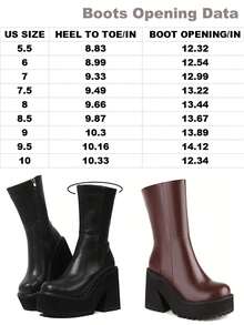 Women Combat Boots Platform Chunky High Heeled Zipper Ankle Design Brand Punk Gothic Motorcycle Shoes 2025 Winter Halloween Boots - 棕色 - 查看 7
